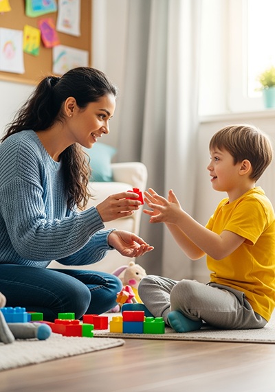 A child learning.